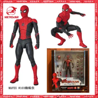 15cm Shf Spiderman Figure Mafex No.113 103 Spider Man Action Figure Far From Home Version Figurine Pvc Statue Ornament Toy Gifts