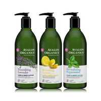 獨家授權代理商【Avalon Organics】美國有機第一品牌 精油乳液(薄荷、檸檬、薰衣草) 340g/12oz