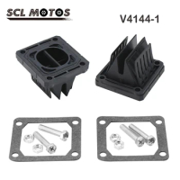 SCL MOTOS Motorcycle Carbon Fiber Intake Reed Valve For Yamaha Y125Z RXZ135 RX135 VForce4 V4144-1 ATV Motorbike Parts