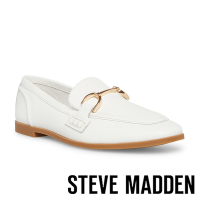 STEVE MADDEN-CARRINE 馬銜釦皮質樂福鞋-白色