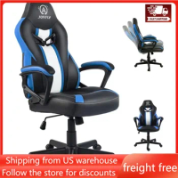 Computer Armchair Gamer Chair for Adults Teens Silla Gamer Computer Chair Racing Ergonomic PC Office Chair （Blue） Gamingchair