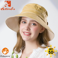 【ActionFox 挪威 女 抗UV抗菌遮陽帽《黃》】630-5273/漁夫帽/防曬帽/休閒帽