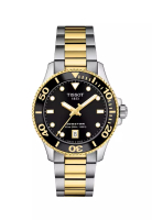 TISSOT Tissot Seastar 1000 36mm Black Dial Two-Tone Silver Gold Stainless Steel Band Quartz Watch T1