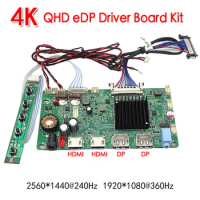 4K edp LED display driver board JRY-F9MUHD-LA1 1K 2K 4K 60hz 144hz 240hz 360hz UHD Monitor HDR VBO eDP HDMI DP