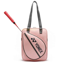 Women YONEX Badminton Bag For 1-2 Rackets PU Leather Waterproof Sports Bag Single Shoulder Carry