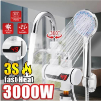 3000W,Electric Instant Shower Water Heater Instant Hot Water Faucet Kitchen Electric Tap Water Heating Instantaneous