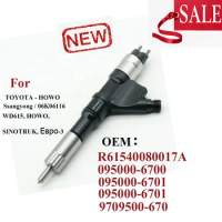 R61540080017A Fuel injector R61540080017 A06K06116 Nozzle 095000-6700 095000 670 9709500-670 for Ssangyong T0YOTA - HOWO