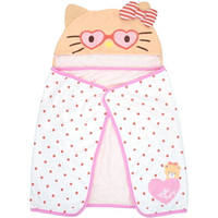 小禮堂 Hello Kitty 造型連帽涼感毯 50x100cm (棕大臉款)