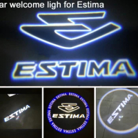 2x car door Courtesy light ghost shadow welcome light"ESTIMA" logo projector emblem For ESTIMA
