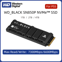 Western Digital WD_BLACK SN850P NVMe SSD PCIe Gen4 M.2 2280 1T 2T 4T Solid State Drive Game Drive Sony Version For PS5 Consoles
