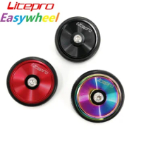 Litepro For Brompton Folding Bike Easywheel Solid Thicken Aluminum Alloy Easy Wheel Black Red Colorful