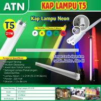 Lampu TL Neon T5 NEON KACA 21W 90cm Tube Warna Warni ATN FREE PACKING RUSAK LANGSUNG RETUR KEMBALIK