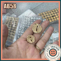 Combo 5c Cúc Áo Kim Loại, Cúc Áo Sơ Mi Cao Cấp,  AB58 size 18mm, 23mm Cúc Áo Vest, Cúc Váy Thời Tran