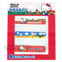 小禮堂 Hello Kitty 袋裝OK蹦組《紅白.側坐》6枚入.繃帶.貼布