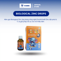 TPBVSK Biological Zinc Drops bổ sung kẽm công nghệ SunActive hỗ trợ ăn ngon, tăng đề kháng, Lọ 30ml