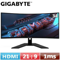 技嘉GIGABYTE 34型 GS34WQC 曲面電競螢幕