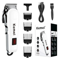Kemei Professional hair clipper cordless hair trimmer beard for men electric hair cutting kit rechargeable haircut machine