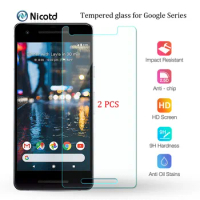 2 PCS Tempered Glass On The For Google Pixel 6 5 5A 2 3 3a 4 Film HD Screen Protector For Google Pixel 5a 5g 4a 4 XL Glass Film