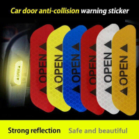 VRS 4pcs Kereta Universal OPEN Reflektif Pelekat Tanda Amaran Pita Reflektif Pelekat Pintu Kereta Ta