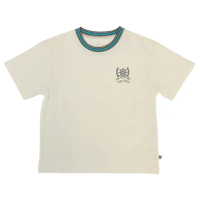 【NAUTICA KIDS】米底綠領厚棉T恤 6-18歲 N4841813(Nautica kids 羅紋領恤)