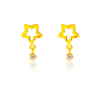【金品坊】黃金耳環星鑽寶貝耳針 0.43錢(純金999.9、純金耳環、純金耳針)