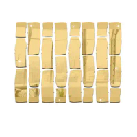 24Pcs/1Set Fashionable Wall Paper Protective Film Wall Stickers Back-adhesive Mirror Setting Stickers Easy to Stick