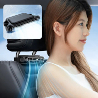 【ANTIAN】夏季降溫USB車載後座風扇 汽車散熱無業電風扇 車用雙渦輪空氣排風扇