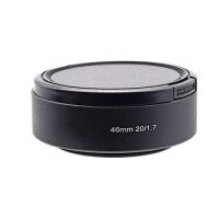46mm Metal Vented Lens Hood with 58mm Hood Cap for Panasonic 20mm f1.7 ASPH lens and other lenses with 46mm filter thread