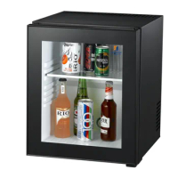 Glass Door Minibar Fridge Refrigerator for Hotel No Noise Luxury 40L Haino Teko 220v 65 Air Cooling Diagnostic Tools Fridge 65W