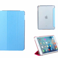 100pcs/Lot Free Smart Cover For iPad 9.7'' 2017 New, Luxury Ultra thin Slim Light back Leather Case for iPad 9.7 2017
