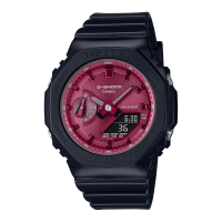 【CASIO 卡西歐】G-SHOCK黑紅配色雙顯錶(GMA-S2100RB-1A)