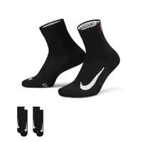 NIKE Unisex Tennis Court Multiplier Max Ankle Socks 2 Pairs Kaos Kaki Pria / Wanita [CU1309-010] XL 