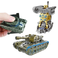 Robot Gyro Tangki Transforming Fidget Mekanikal, Mainan Gasing Kanak-kanak Bentuk Dwi, Mainan Tekana