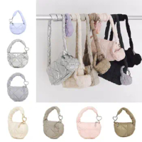 Pleated Pleated Cloud Bag Versatile Solid Color Packaging Decorative Bag Large Capacity Handheld Pendant Change Bag Women