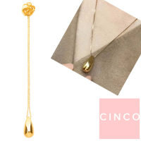 【CINCO】葡萄牙精品 Constantin necklace 24K金光芒水滴項鍊 Debora Rosa聯名(925純銀)