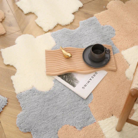 【樂嫚妮】拼圖地毯 巧拼絨毛地墊 拼接地毯(42.5x32.5cm)