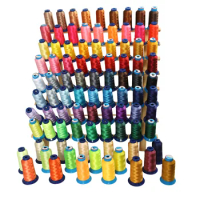60WT Thin Polyester Embroidery Thread 75D/2 4000 Meters For Brother Singer Pfaff Industrial Machine Sewing 67 Colors Available
