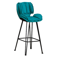 【Hampton 漢汀堡】頓洛科技布吧台椅-綠色(吧檯椅/吧台椅/高腳椅/酒吧椅)