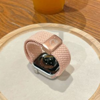 全城熱賣 - 適用小米9Pro耳機小狗編織磁吸錶帶iWatchS11紅米654通用華為FIT4粉砂色（不含手錶）適用：華為18mm