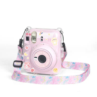 Cho FUJIFILM Instax mini 12 máy ảnh trong suát trường hợp bảo vệ Carry bag nhìn với dây eo vai lưu g