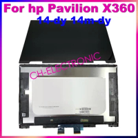 14" FHD LCD Display Touch Screen For HP Pavilion X360 Convetible 14-dy 14M-DY Assembly Digitizer 1920x1080 M45013-001 With Frame
