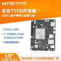 米爾全志T113-i開發板2*A7+RISC-V全國產工業級核心板Linux+RTOS