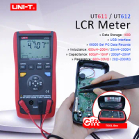 UNI-T LCR Meter auto range UT611 UT612 series/parallel quality factor/loss/phase angle Inductance Capacitance Resistance meter