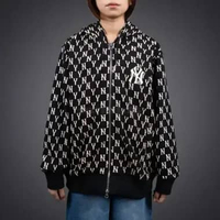MLB KOREA NEW YORK YANKEES MONOGRAM JACKET BROWN BLACK S