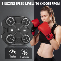 3 Speeds Music Boxing Machine Boxing Training Usb Charging Smart Boxing Pad Trainer Bearing 300kg 3 