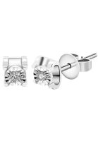 LITZ [SPECIAL] LITZ 18K (750) White Gold Diamond Earring DE0004