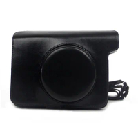 Camera Bag for Wide 300 Instant Camera Case PU Carrying Bag with Shoulder Strap Black