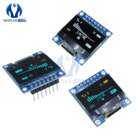 0.96" White Blue Yellow 0.96 Inch OLED Module 128X64 OLED LCD LED Display Module For Arduino IIC I2C DC 3V-5V SPI Serial Board