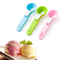 1Pcs Ice Cream Scoop Food Grade Plastic Ball Shape Big Ice Ball Maker Watermelon Fruit Spoon Ice Cream Tools