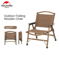 Naturehike Outdoor Solid Wood Folding Chair Portable Detachable Leisure Chair For Camping Picnic Chair Sketch Chair Kermit Chair